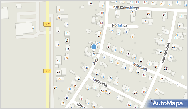 Świdnica, Reja Mikołaja, 26, mapa Świdnicy