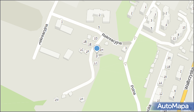 Świebodzice, Rekreacyjna, 1I, mapa Świebodzice