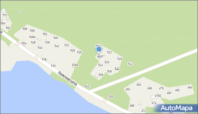 Świerklaniec, Rekreacyjna, 520, mapa Świerklaniec