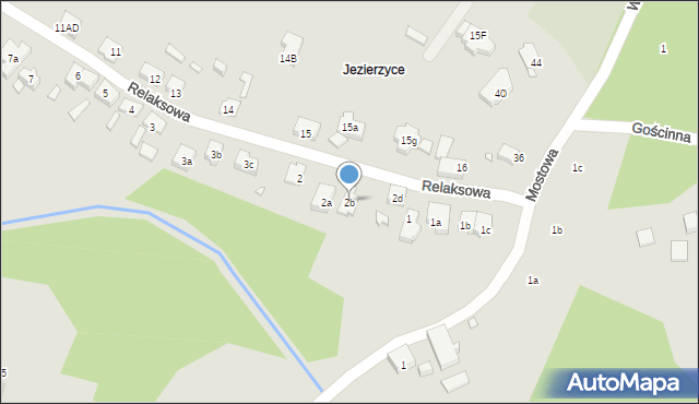 Szczecin, Relaksowa, 2b, mapa Szczecina