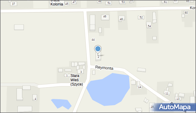 Szyce, Reymonta Władysława, 2, mapa Szyce