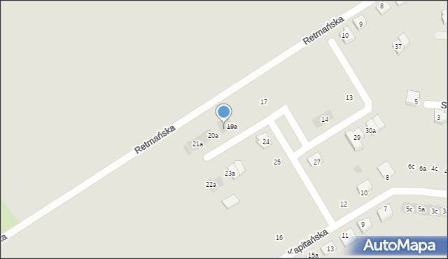 Tczew, Retmańska, 19b, mapa Tczew