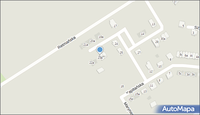 Tczew, Retmańska, 23a, mapa Tczew