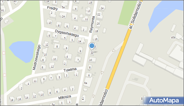 Tczew, Reymonta Władysława, 12, mapa Tczew