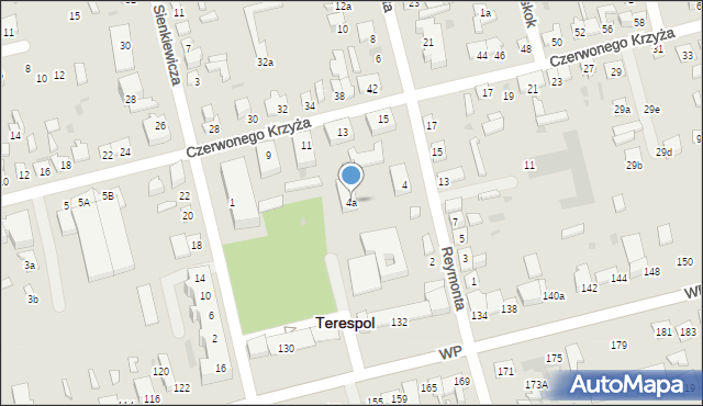 Terespol, Reymonta Władysława, 4a, mapa Terespol