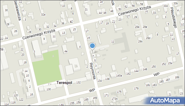 Terespol, Reymonta Władysława, 9, mapa Terespol