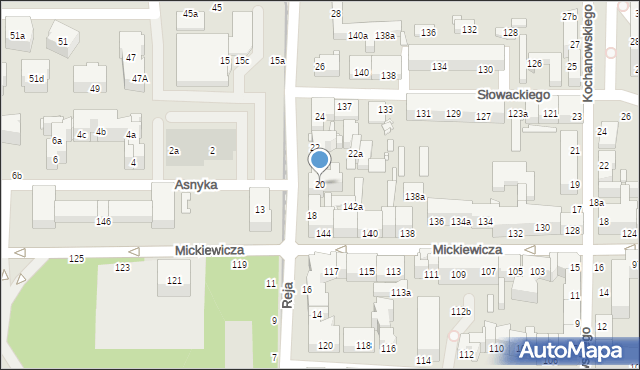 Toruń, Reja Mikołaja, 20, mapa Torunia