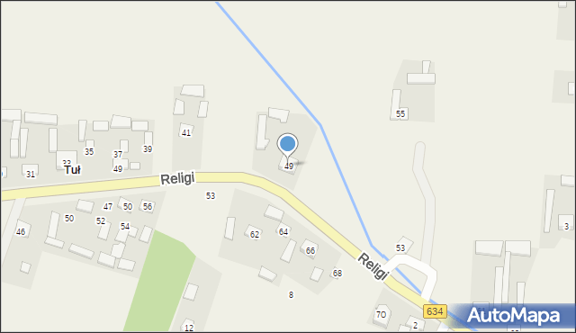 Tuł, Religi, 49, mapa Tuł