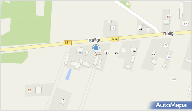 Tuł, Religi, 6, mapa Tuł