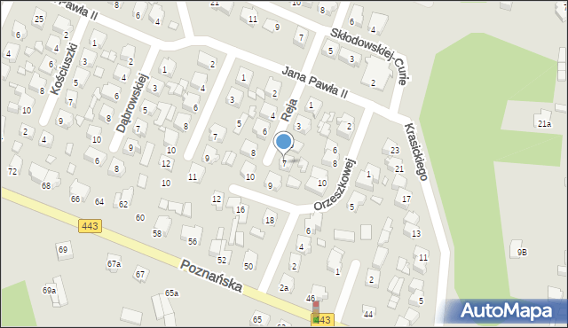 Tuliszków, Reja Mikołaja, 7, mapa Tuliszków