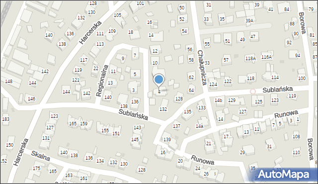 Tychy, Regionalna, 4, mapa Tychów