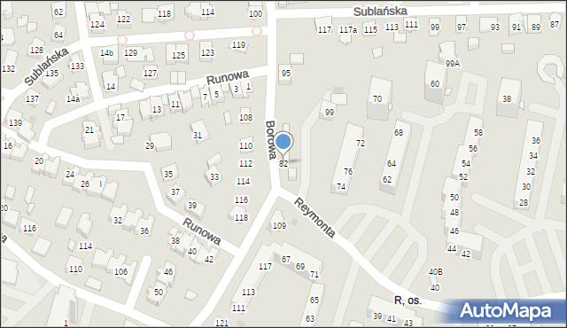 Tychy, Reymonta Władysława, 82, mapa Tychów