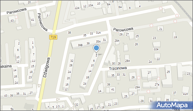 Warszawa, Redaktorska, 2, mapa Warszawy