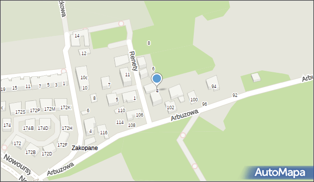 Warszawa, Renety, 4, mapa Warszawy