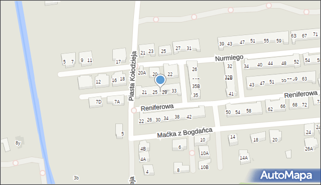 Warszawa, Reniferowa, 27, mapa Warszawy