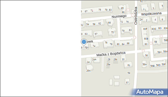 Warszawa, Reniferowa, 70, mapa Warszawy