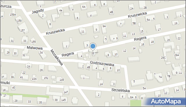 Warszawa, Regera Tadeusza, 6, mapa Warszawy