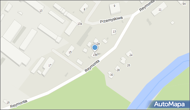 Węgorzewo, Reymonta Władysława, 13b, mapa Węgorzewo