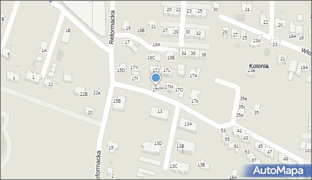 Wieliczka, Reformacka, 17I, mapa Wieliczka