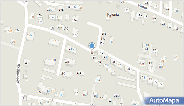Wieliczka, Reformacka, 53, mapa Wieliczka