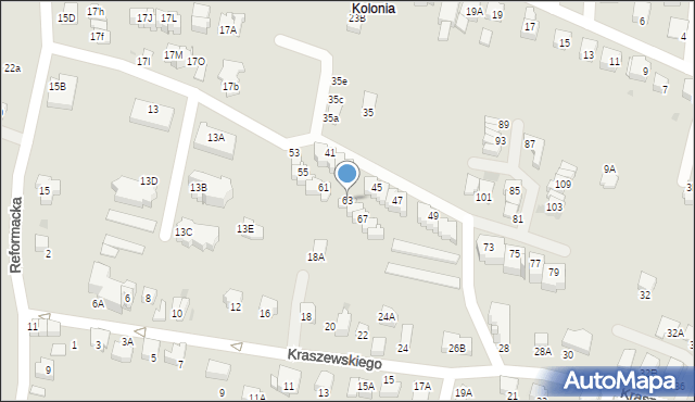 Wieliczka, Reformacka, 63, mapa Wieliczka