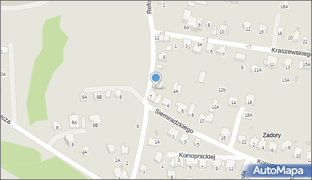 Wieliczka, Reformacka, 7A, mapa Wieliczka