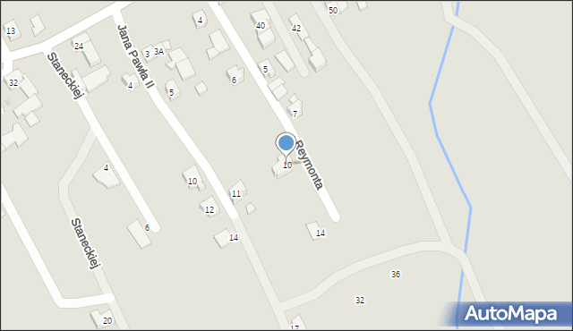 Wilamowice, Reymonta Władysława, 10, mapa Wilamowice
