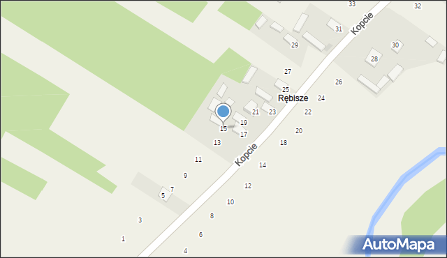 Wilcza Wola, Rębisze, 15, mapa Wilcza Wola