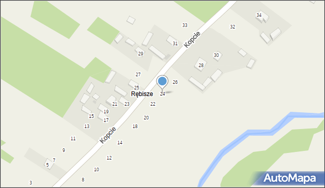 Wilcza Wola, Rębisze, 24, mapa Wilcza Wola