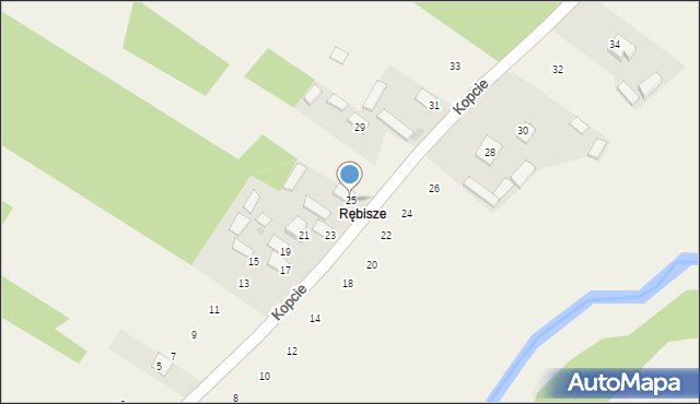 Wilcza Wola, Rębisze, 25, mapa Wilcza Wola