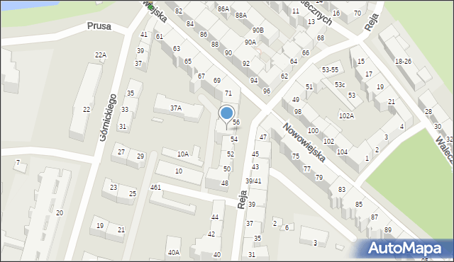 Wrocław, Reja Mikołaja, 54-56, mapa Wrocławia