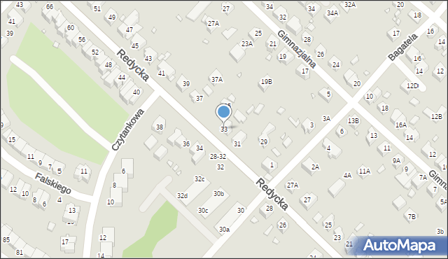 Wrocław, Redycka, 33, mapa Wrocławia