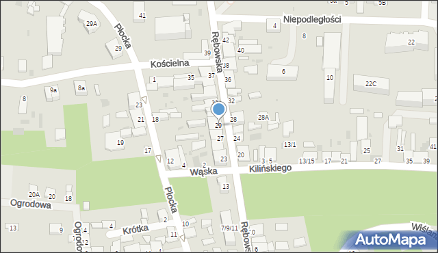 Wyszogród, Rębowska, 29, mapa Wyszogród