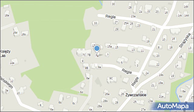 Zakopane, Regle, 7a, mapa Zakopanego