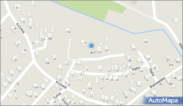 Zawiercie, Ręby, 9A, mapa Zawiercie