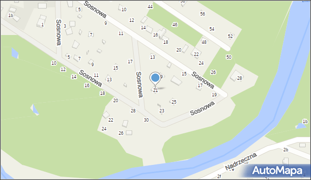 Zawiszyn, Rekreacyjna, 21, mapa Zawiszyn