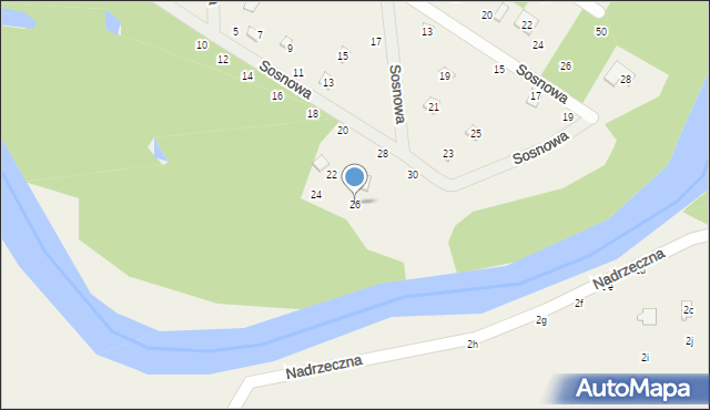 Zawiszyn, Rekreacyjna, 26, mapa Zawiszyn