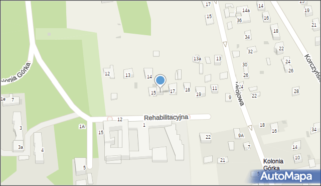 Zbludowice, Rehabilitacyjna, 16, mapa Zbludowice