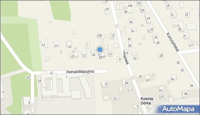 Zbludowice, Rehabilitacyjna, 19, mapa Zbludowice