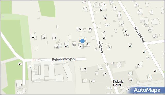 Zbludowice, Rehabilitacyjna, 20, mapa Zbludowice