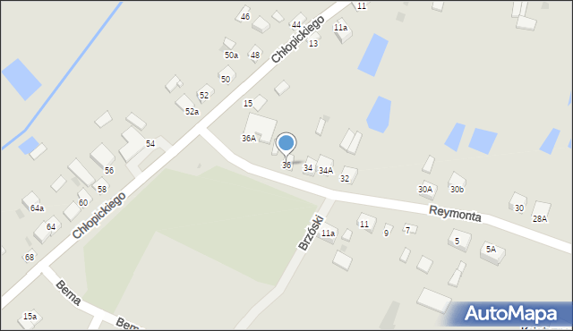 Żelechów, Reymonta Władysława, 36, mapa Żelechów