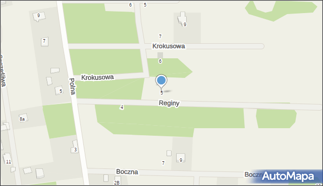 Żelechów, Reginy, 5, mapa Żelechów