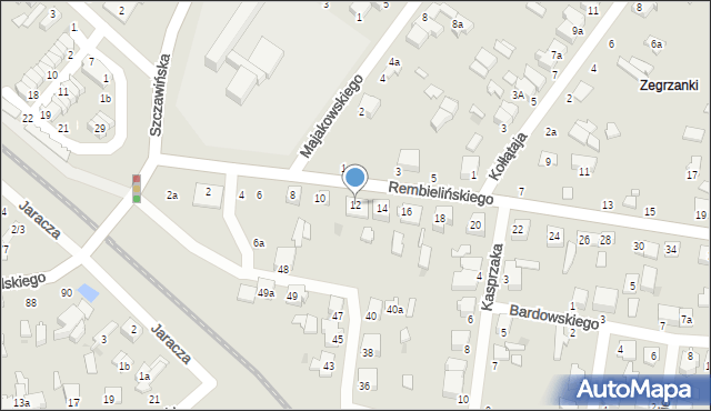 Zgierz, Rembielińskiego Rajmunda, 12, mapa Zgierz