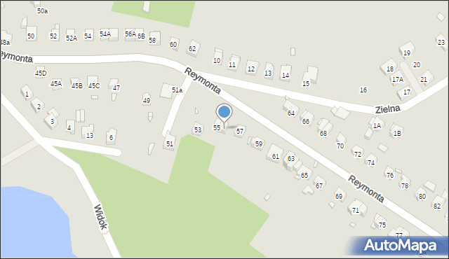 Zgorzelec, Reymonta Władysława, 55A, mapa Zgorzelec
