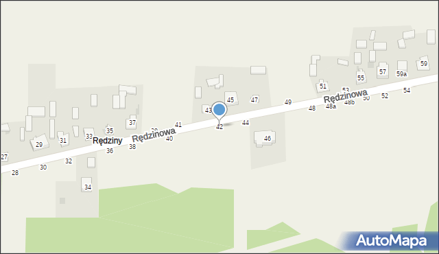 Zrębice, Rędzinowa, 42, mapa Zrębice