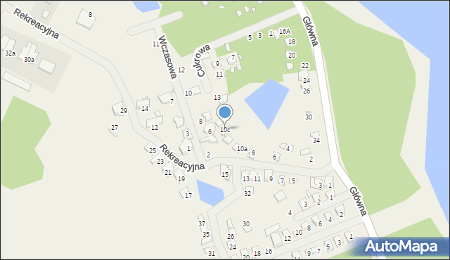 Zwola, Rekreacyjna, 10c, mapa Zwola