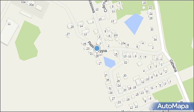 Zwola, Rekreacyjna, 19, mapa Zwola