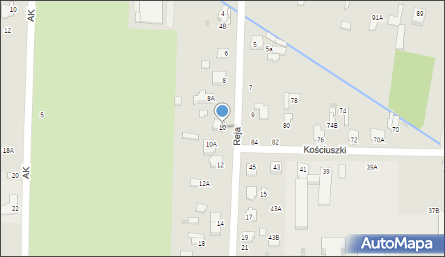 Zwoleń, Reja Mikołaja, 10, mapa Zwoleń