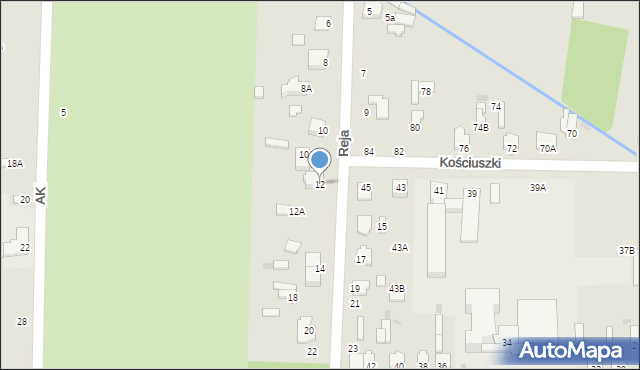 Zwoleń, Reja Mikołaja, 12, mapa Zwoleń