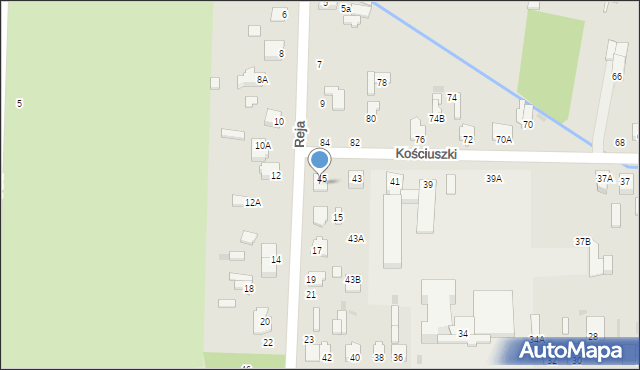 Zwoleń, Reja Mikołaja, 13, mapa Zwoleń